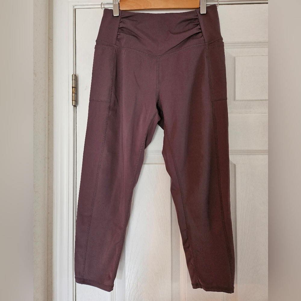 Free People Women's Purple Mauve 3/4 Leggings Size Small